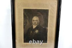 Antique 19th C French Etching Print Louis XVIII King France Charles Turner 1812