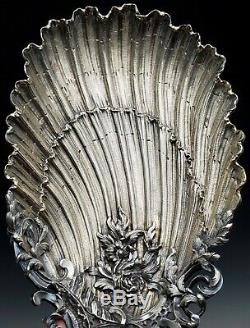 Antique 19th C French Louis XV Sterling Silver Shell Form Footed Bowl -v. Boivin
