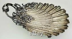 Antique 19th C French Louis XV Sterling Silver Shell Form Footed Bowl -v. Boivin
