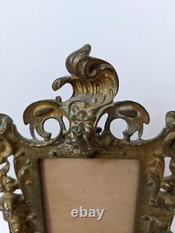 Antique 19th Century French Louis XV Style Gilt Bronze Picture Frame 8x5 Rare