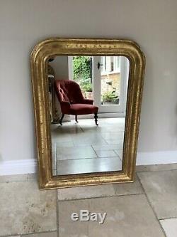 Antique 19th Century French Water Gilded0 Louis Philippe Mirror