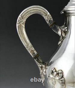 Antique 19th French Louis XV Style 950 Sterling Silver Coffee Pot 978g