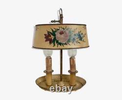 Antique 19th French Louis XVI Bouillotte Lamp Lampshade 32 CM