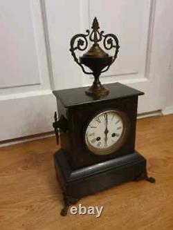Antique 19th French Mantel Clock PENDULUM Louis XIV Marble
