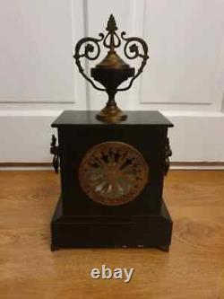Antique 19th French Mantel Clock PENDULUM Louis XIV Marble