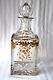 Antique Art Deco Saint Louis Cut Crystal Gold Enamel Decanter 1930-1940