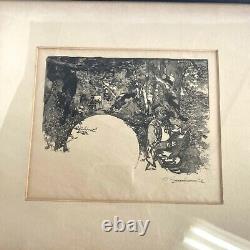 Antique Auguste Louis LEPERE French 1849-1918 original etching The Painter 20/35