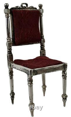 Antique Austria Viennese Miniature Sterling Silver French Louis XVI Parlor Chair