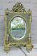 Antique Bronze French Louis Xvi Table Mirror With 2 Lamps