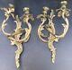 Antique Bronze Louis Xvi Style Anthacus Double Armed French Wall Sconces 15