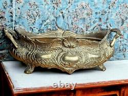 Antique Bronze Rococo French Planter Jardiniere Ornate Louis XV Flower Box