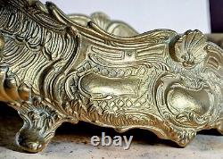 Antique Bronze Rococo French Planter Jardiniere Ornate Louis XV Flower Box