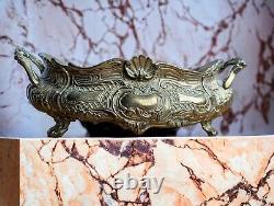 Antique Bronze Rococo French Planter Jardiniere Ornate Louis XV Flower Box