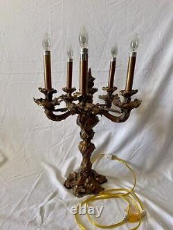 Antique Candelabras, RESIN French, Louis XV Style Five Light, Pair Rare