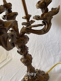 Antique Candelabras, RESIN French, Louis XV Style Five Light, Pair Rare