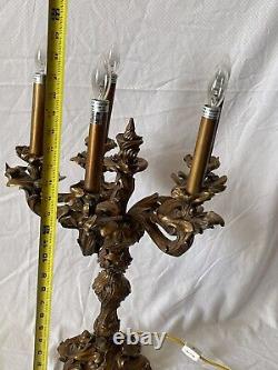 Antique Candelabras, RESIN French, Louis XV Style Five Light, Pair Rare