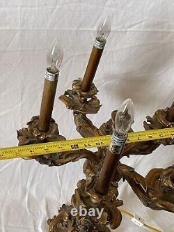 Antique Candelabras, RESIN French, Louis XV Style Five Light, Pair Rare