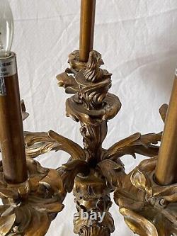 Antique Candelabras, RESIN French, Louis XV Style Five Light, Pair Rare