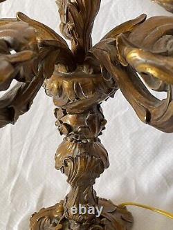 Antique Candelabras, RESIN French, Louis XV Style Five Light, Pair Rare