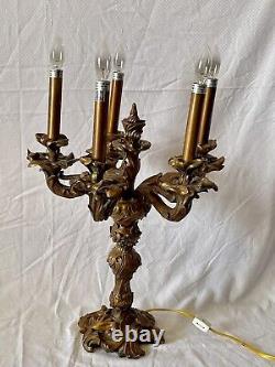 Antique Candelabras, RESIN French, Louis XV Style Five Light, Pair Rare