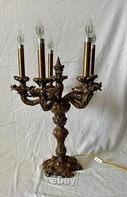 Antique Candelabras, RESIN French, Louis XV Style Five Light, Pair Rare