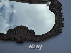 Antique Carved Wooden Louis XV Mirror French Rococco Rocailles 19th Century