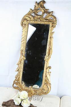 Antique Carved wood French louis XV gold gilt mirror 1900