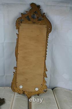 Antique Carved wood French louis XV gold gilt mirror 1900