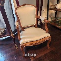 Antique Child's Size French Louis XV Bergere Style Armchair