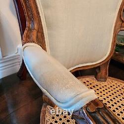 Antique Child's Size French Louis XV Bergere Style Armchair