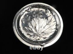 Antique Christofle Cake Stand French Silver Plated Fig Leaf Fruit Tazza RARE