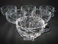 Antique Cup Handle X 6 Crystal Signed Saint Louis Antique French