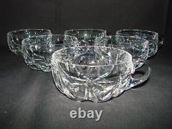 Antique Cup Handle X 6 Crystal Signed Saint Louis Antique French