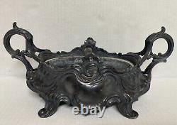 Antique Double Handle Louis XV Style DEPOSE 260 French Silverplate Vase Planter