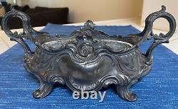 Antique Double Handle Louis XV Style DEPOSE 260 French Silverplate Vase Planter