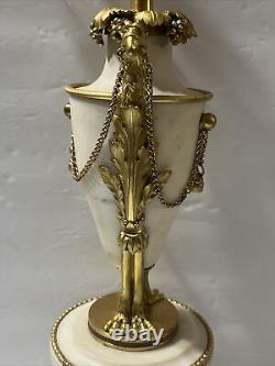 Antique Eagle Bird French Louis XVI Style Gilt Bronze Marble Pair Of Candelabra