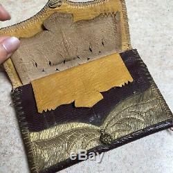 Antique Embroidered Purse French 18th Century 1700s Metal Thread Louis XVI Old