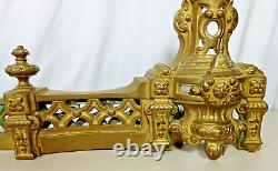 Antique Fireplace Fender Front Guard Brass Louis XVI French Ornate Adjustable