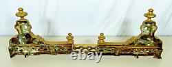 Antique Fireplace Fender Front Guard Brass Louis XVI French Ornate Adjustable