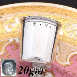 Antique French 1819-1838 Hallmarked Sterling Silver Aperitif, Liqueur Shot Glass