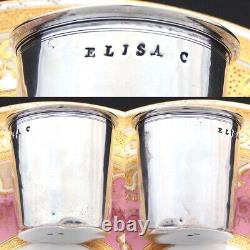 Antique French 1819-1838 Sterling Silver Wine or Mint Julep Cup, Timbale, Elisa