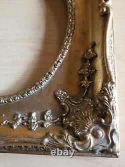 Antique French 18th Century LOUIS XV GOLD Gilt Picture frame carved very nice