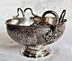 Antique French 18th Century Louis Xvi Silver Plate Handles Satyr Dish Bowl Cup