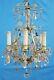 Antique French, Antique Bronze Cage Chandelier, Louis Xv, Crystal, Stamped, 19th