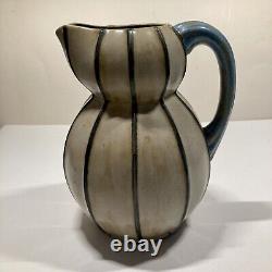 Antique French Art Pottery Pitcher Signed Louis Lourioux France Rare Early Mark