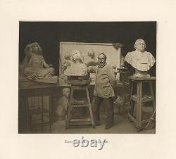 Antique French Artist Sculptor Ernest Louis Barriasart Sculture Pstudio Print