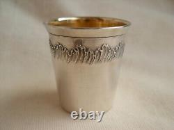 Antique, French Boxed Sterling Silver Liquor Goblets, Set Of 6, Late XIX Century