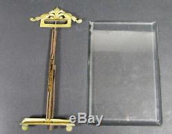 Antique French Brass Gilt Ormolu Beveled Glass Photo Frame Louis XVI Style