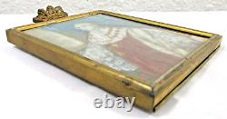 Antique French Bronze Crown Top Frame Showing Louis XVI