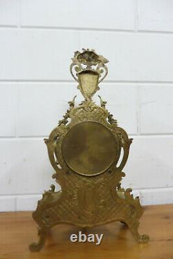 Antique French Bronze Mantel Clock Louis XV Style Bracket Clock